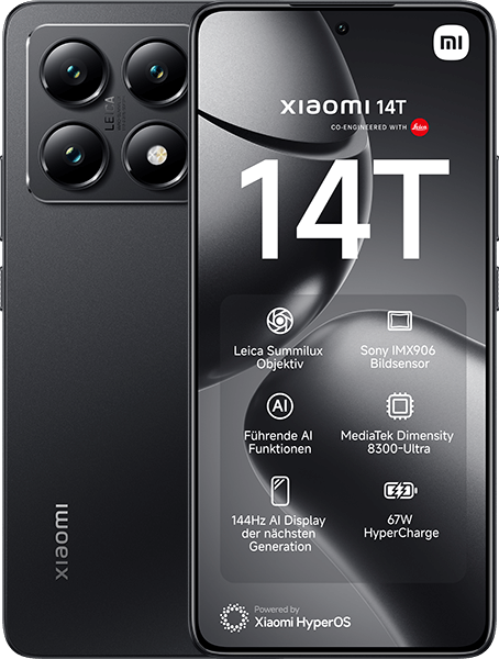 Xiaomi 14T Titan Black + Xiaomi Redmi Buds 6 Active Black